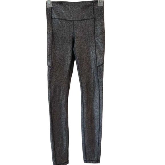 lululemon athletica Pants - 🍋 Lululemon Speed Up Tight 28" Foil Luxtreme Leggings Side Pockets Stretch